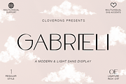 Gabrieli - Fancy Modern Sans Display, a Sans Serif Font by Cloverons (Thumbnail 1 of 14)
