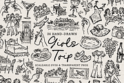 Vacation Clipart, Travel Doodles, an Object Illustration by The October Creative (Thumbnail 1 of 7)