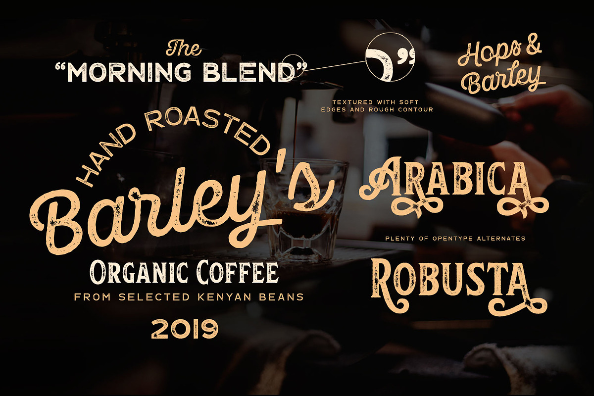 Hops And Barley font Collection preview 7