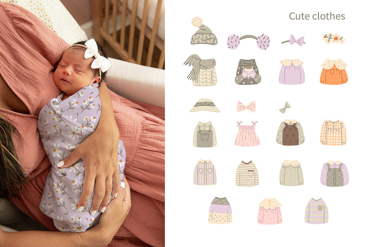 Animal babies cute illustrations, an Animal Illustration by OxanaTally (Photo 5 of 13)