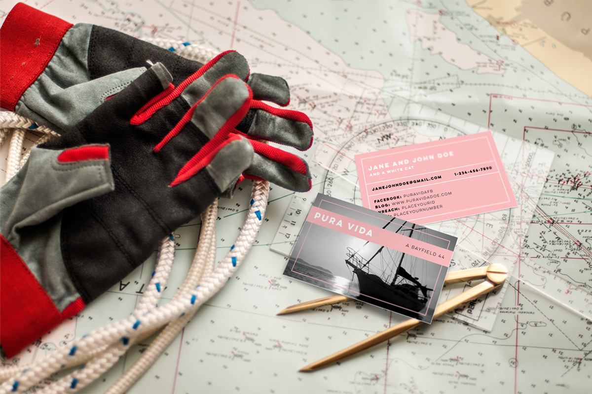 Nautical Business Card Mockups, a Product Mockup by lissius (Photo 2 of 7)