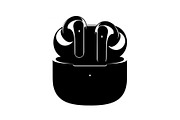 50 Wireless Earbuds Silhouette Icon, an Illustration by abu67222 (Thumbnail 15 of 51)