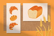 Bread Pastry Bakery products vector, a Food Illustration by Neliakott ♥ (Thumbnail 7 of 11)