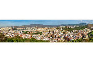 Panoramic view of malaga from gibralfaro castle spain stock photo containing, an Architecture Photo by Leonid Andronov