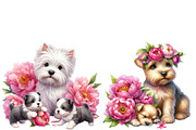 Dog Clipart, Dogs, Puppies, Piones, an Illustration by Designworld (Thumbnail 5 of 6)