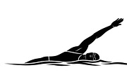 A dynamic Swimming Action Silhouette, an Illustration by Amazin_art (Thumbnail 25 of 31)