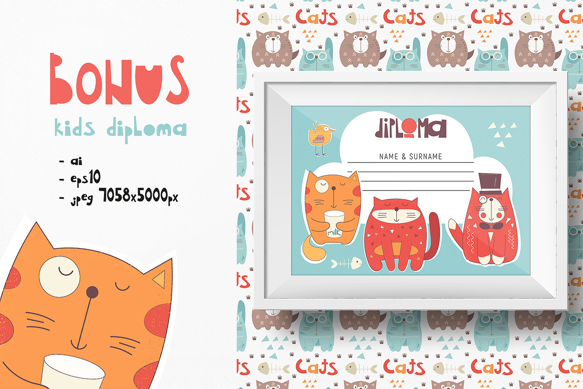 Nursery Art Funny Cats, an Animal Illustration by Nursery Art (Photo 7 of 10)