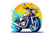 Retro Biker Ride PNG Illustration, a Transportation Illustration by Ghagra (Thumbnail 2 of 3)