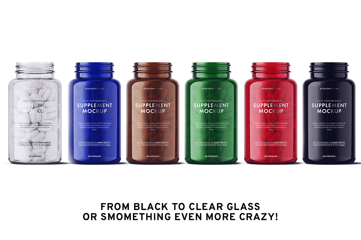 Supplement Bottle Mockup, a Product Mockup by HexenDesigns (Photo 5 of 12)