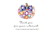 Gem Pumpkin Clipart Bundle, an Illustration by Mashimara (Thumbnail 4 of 4)
