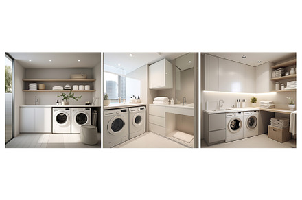 apartment minimalist laundry room, an Architecture Photo by pikepicture
