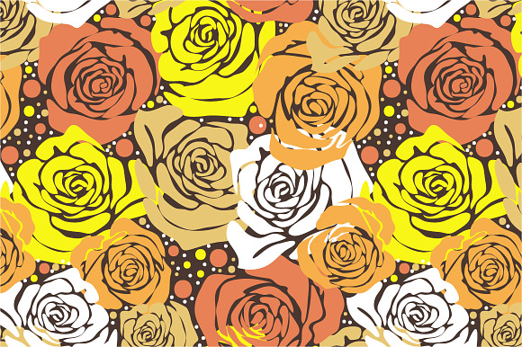 Seamless Pattern Yellow Roses Ii