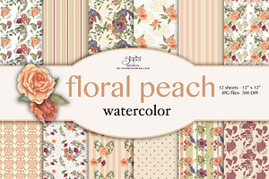 Floral peach