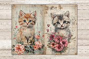 Cute Kitten Junk Journal Pages, an Animal Illustration by GlamArtZhanna (Thumbnail 2 of 9)