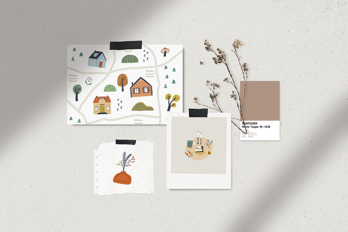 Golden Autumn | Map & Card Creator, a Decorative Illustration by Olia (Photo 17 of 18)
