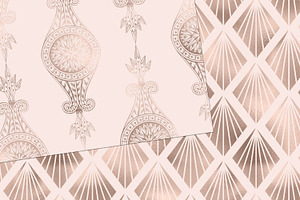 Blush Pink Art Deco Patterns