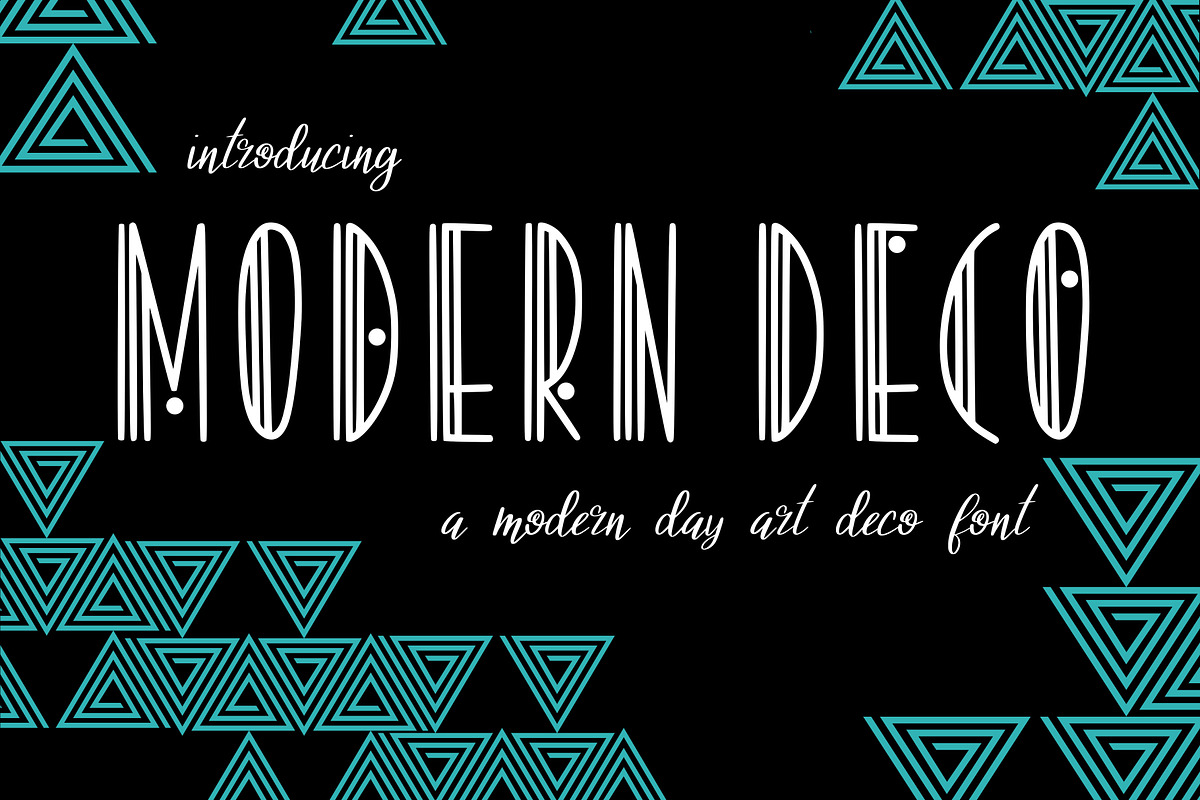 Modern Deco, a Font by Kitaleigh (Photo 1 of 3)