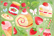 Strawberries Clipart, an Illustration by DigitalArtsi (Thumbnail 2 of 4)
