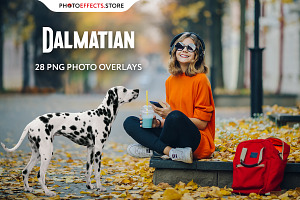 28 Dalmatian Photo Overlays