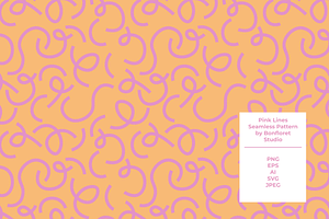 Pink Lines Seamless Pattern