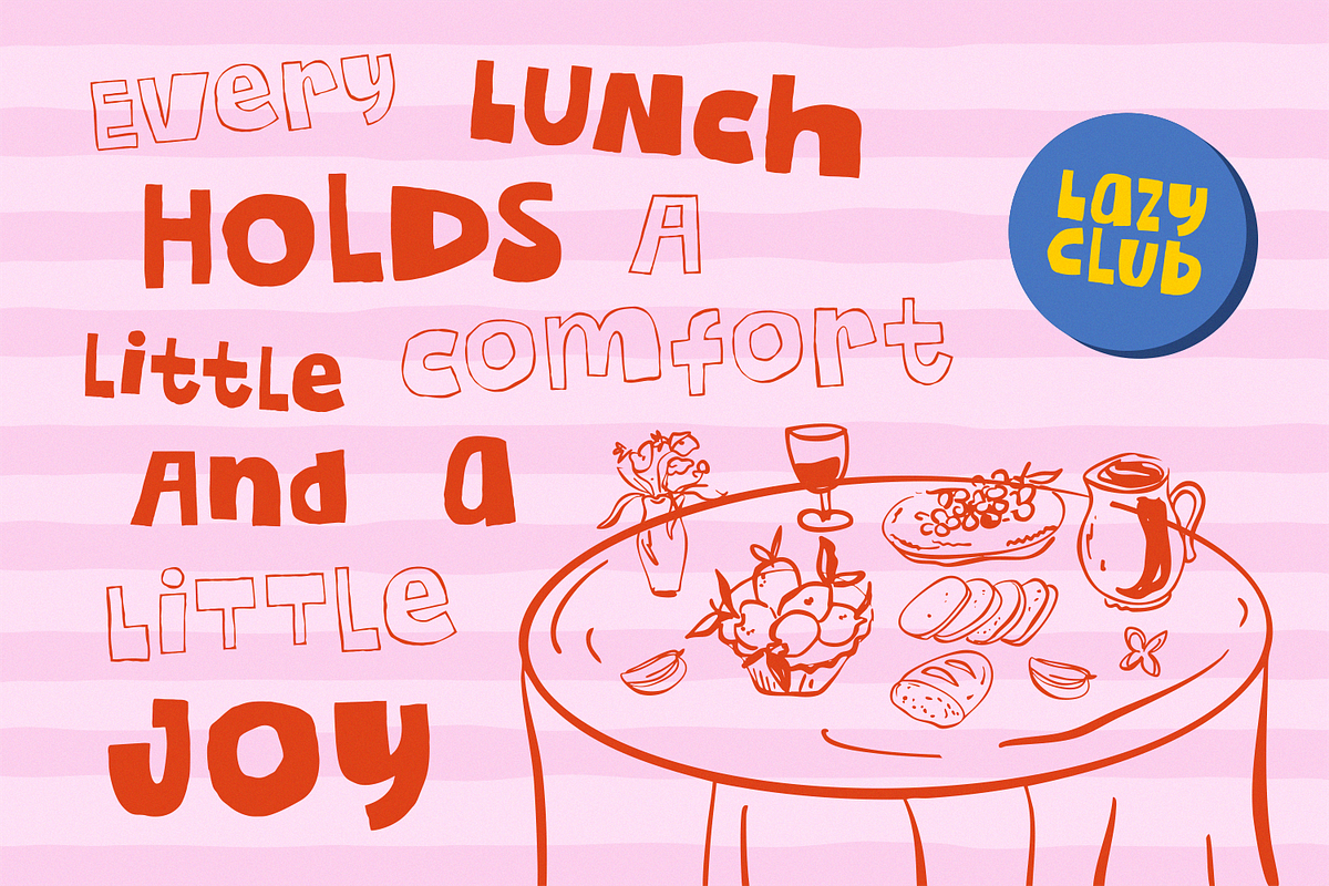 Lazy Club – Quirky Font Duo, a Handwritten Font by shineink.designlab (Photo 4 of 10)