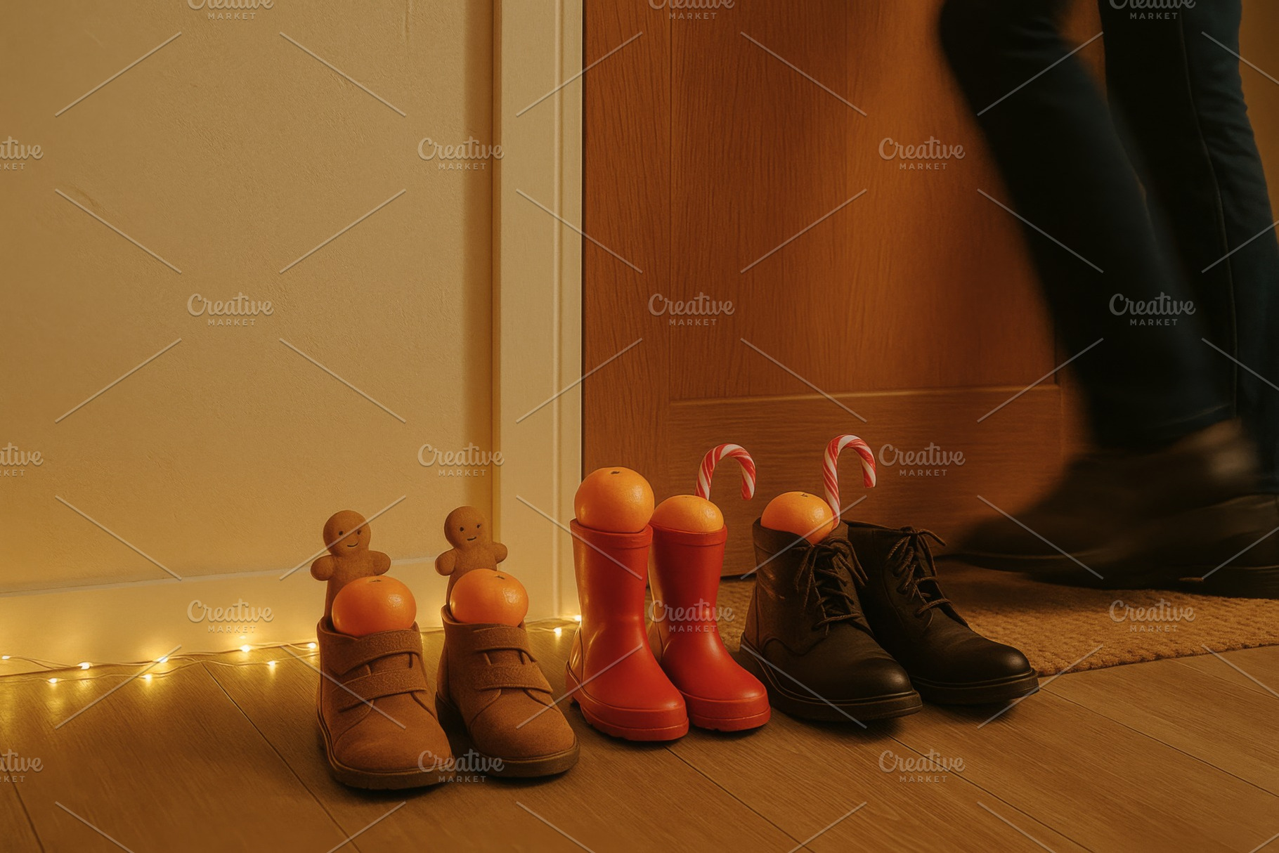 Sinterklaas tradition with shoes by, a Photo by Dvoevnore photos