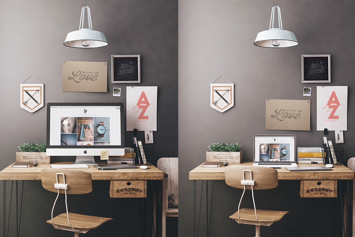 Workspace Mockup Set 1, a Mac Mockup by Best Pixels™ (Photo 2 of 5)