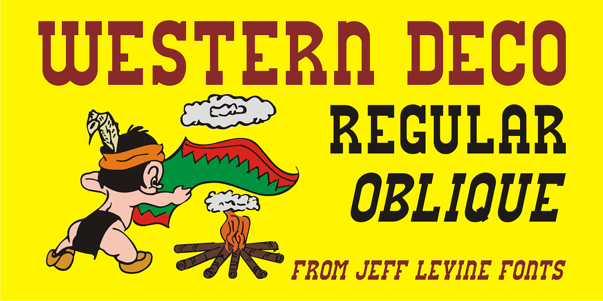 Western Deco JNL, a Font by Jeff Levine Fonts