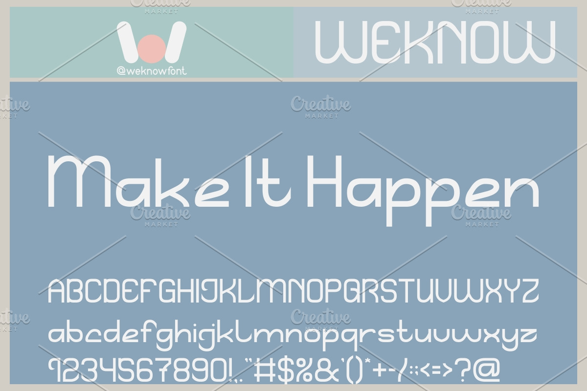 Quiet Thinker font, a Sans Serif Font by weknow (Photo 5 of 8)