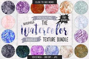 Marble Watercolor Texture Big Bundle