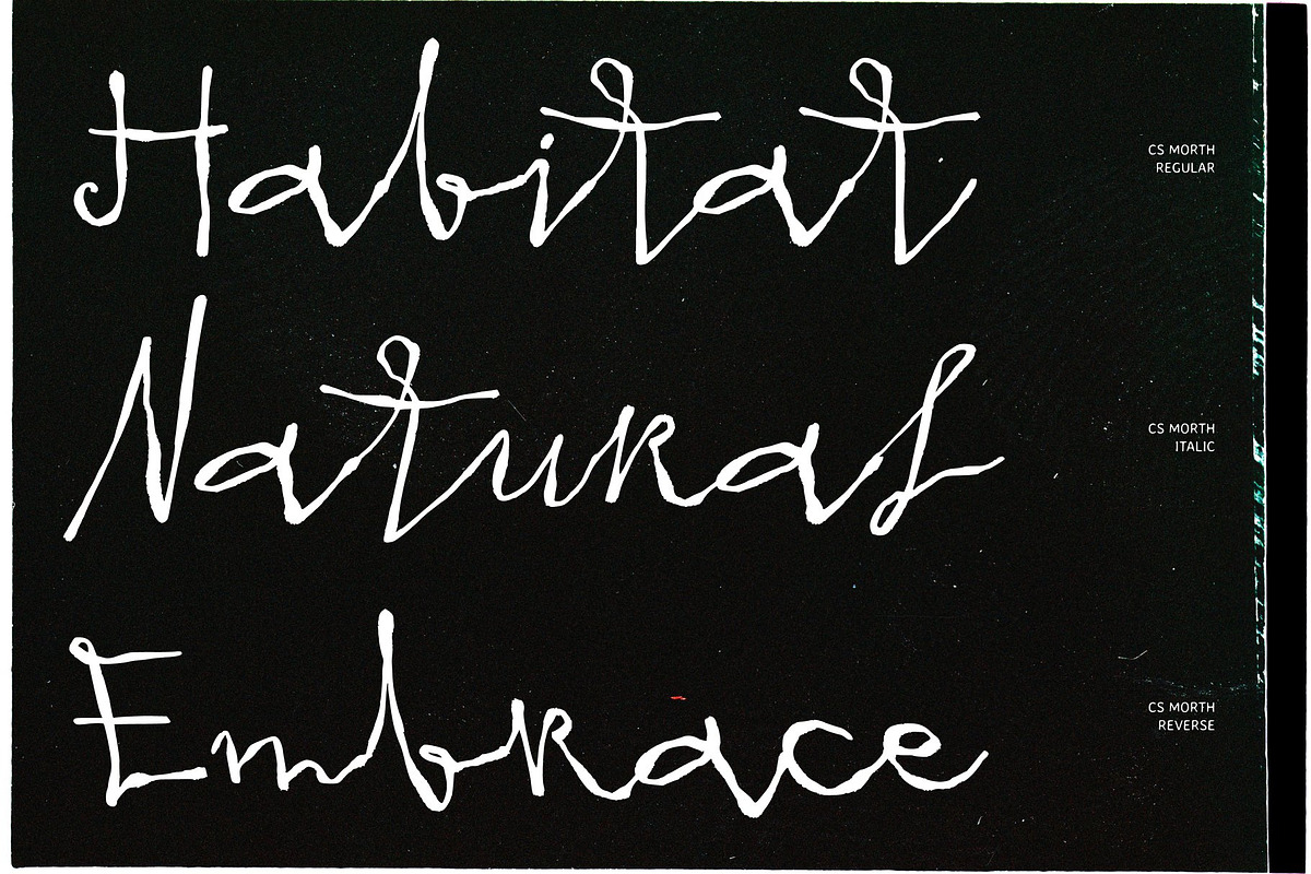 CS Morth - Raw Handwritten Script, a Handwritten Font by Craft Supply Co. (Photo 3 of 8)
