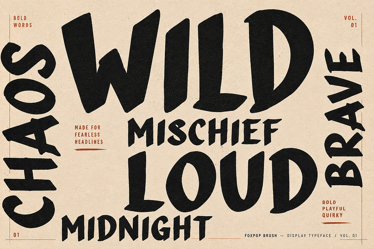 FoxPop Brush, a Slab Serif Font by Wow Magic (Photo 4 of 6)