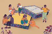 People in the city, a Pattern Graphic by Carpet Tapete Pretzel (Thumbnail 5 of 7)