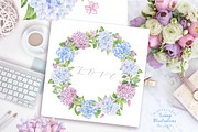 SALE! Watercolor Hydrangea, an Illustration by Irina Diasli (Thumbnail 7 of 9)
