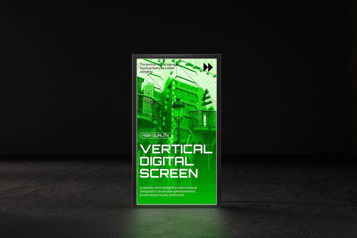 Vertical Digital Screen Mockup, an Advertising Mockup by Unerispace (Photo 3 of 5)