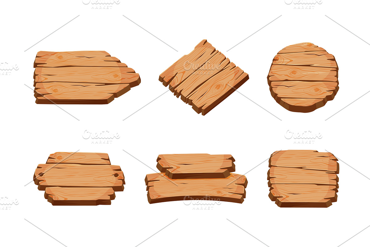 Wooden Empty Signboard Plank of, an Object Illustration by TopVectors