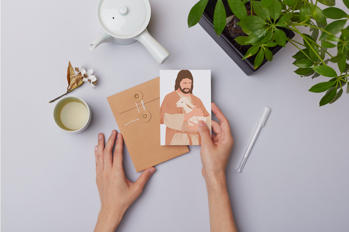 Jesus Christ Holding a Lamb clipart, a Person Illustration by Made bynath (Photo 3 of 3)