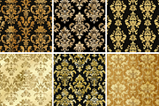 Gold Damask Seamless Patterns, a Pattern Graphic by PrintablesByFranklyn (Thumbnail 2 of 4)