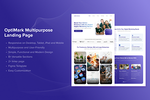 Modern Multipurpose Landing Page UI