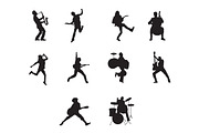 Musicians vector silhouette, a Person Illustration by Syaeful Anas (Thumbnail 3 of 3)