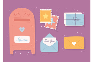 post letters mailbox, an Object Illustration by studiogstock