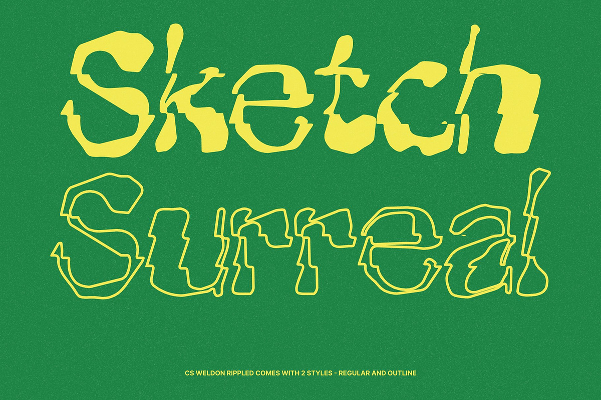 CS Weldon Rippled, a Sans Serif Font by Craft Supply Co. (Photo 3 of 8)
