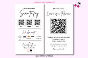 QR Code, Scan To Pay Sign Template, a Social Media Template by Cherry Paper Co (Thumbnail 1 of 6)