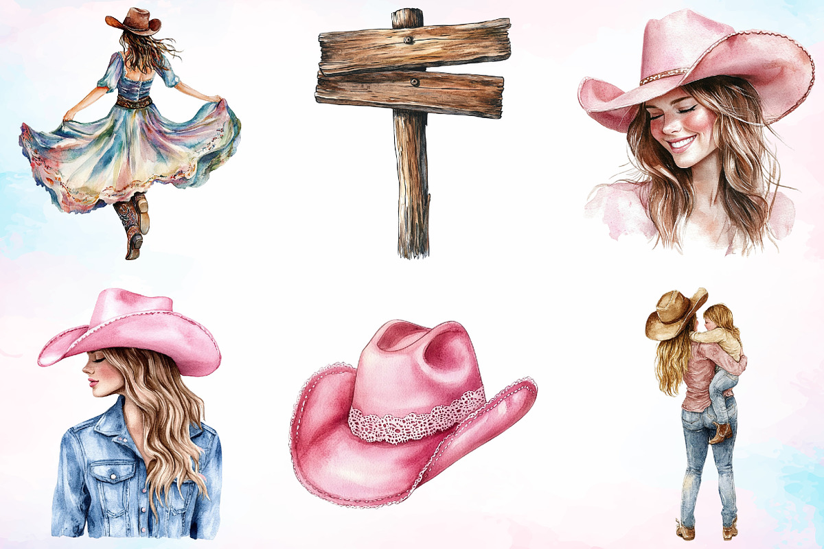 Western Mother's Day Cowgirl, an Illustration by Canvas Craft (Photo 2 of 3)