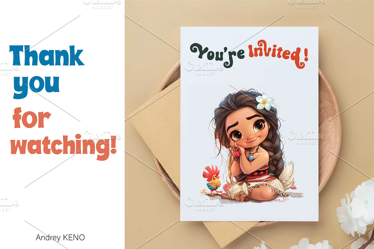 Cartoon Baby Princess.TShirt Sticker, an Animal Illustration by KENO Mascots (Photo 11 of 11)