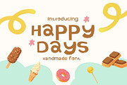 Happy Days - Handmade Cutout Font, a Sans Serif Font by HipFonts (Thumbnail 1 of 9)