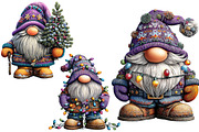 Winter Christmas Gnome Clipart, an Illustration by Craft Nest (Thumbnail 6 of 10)