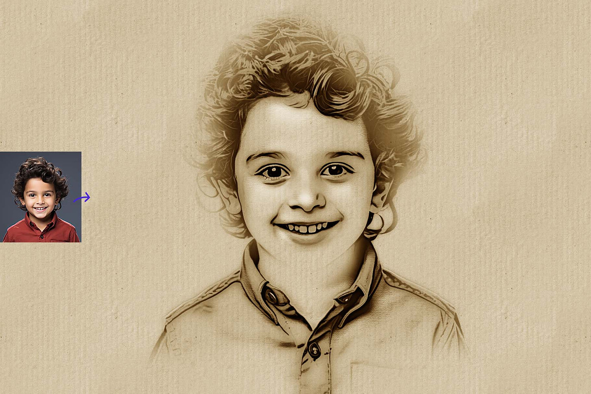 Line Art Sketch Photoshop Action, an Action Add-On by MRI STUDIO (Photo 9 of 13)