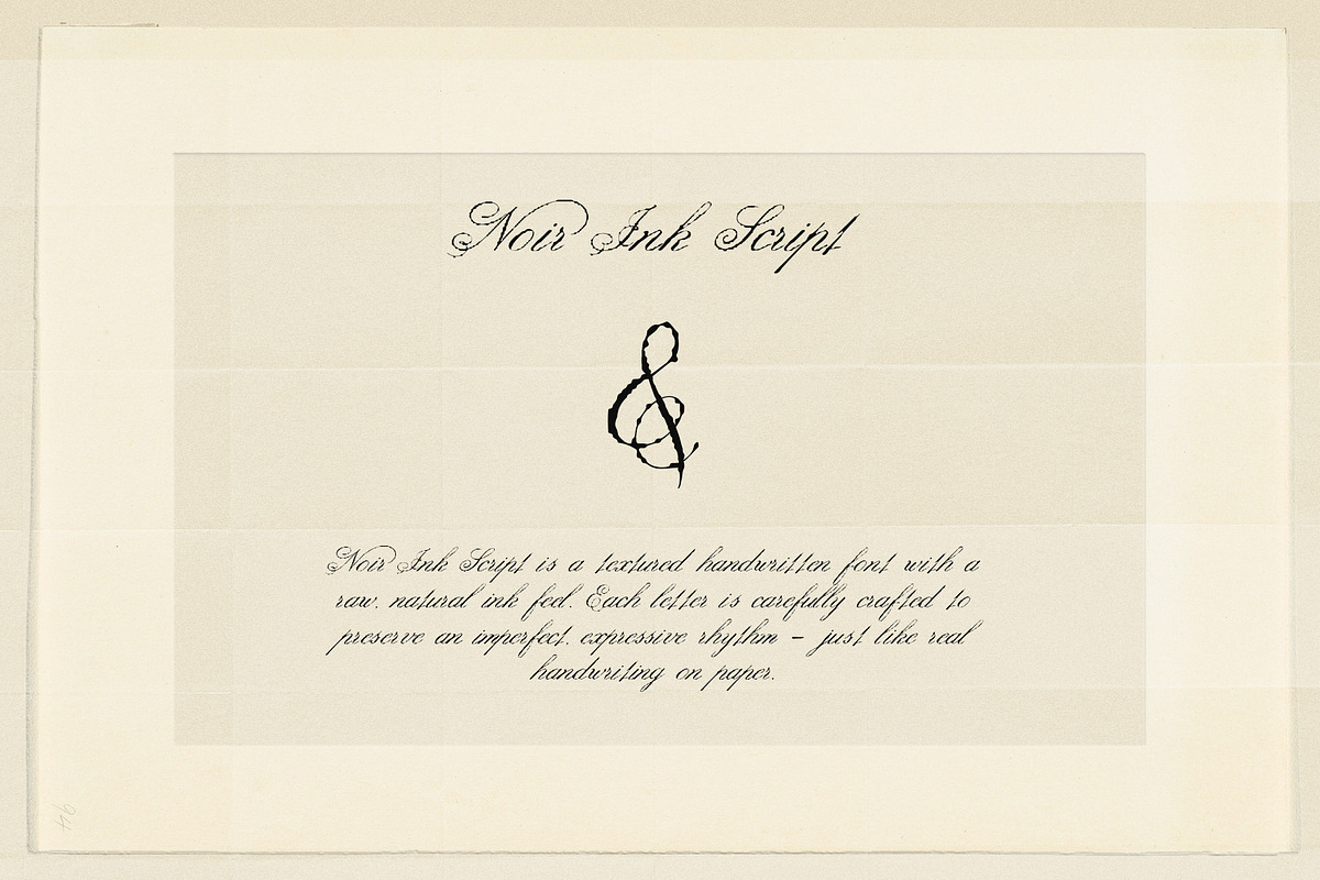 Noir Ink Script, a Script Font by Mneme (Photo 8 of 8)