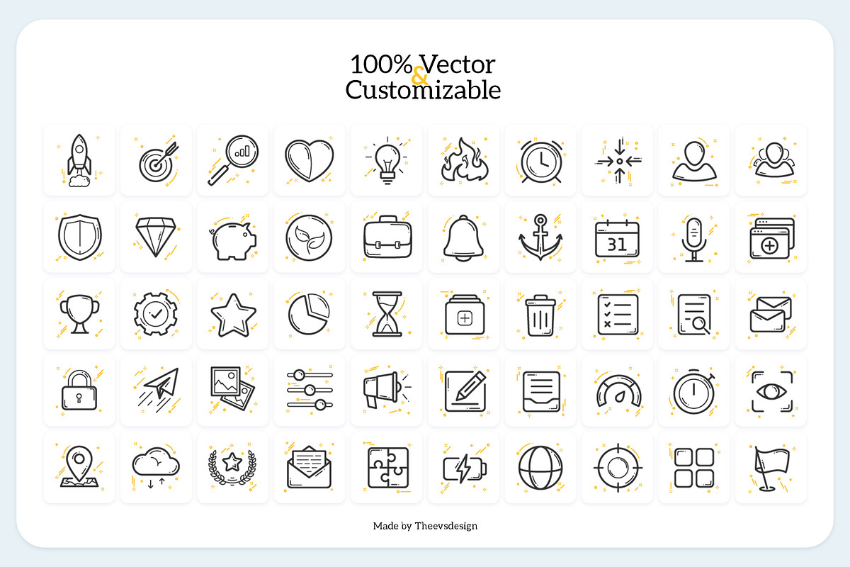 Marketing Outline Icons Set, an Outline Icon by TheevsDesign (Photo 2 of 2)